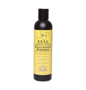 8 oz squeeze bottle of BOSS Moisture Retention Shampoo (yellow)